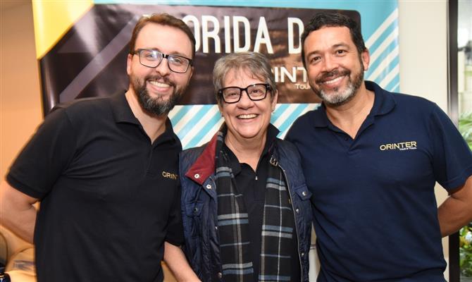 Roberto Sanches, Ana Maria Berto e Jorge Souza, diretores da Orinter