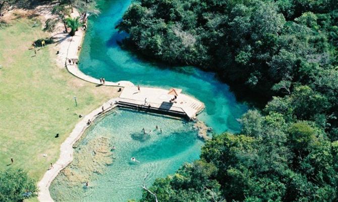 O Balneário Municipal de Bonito, no Mato Grosso do Sul