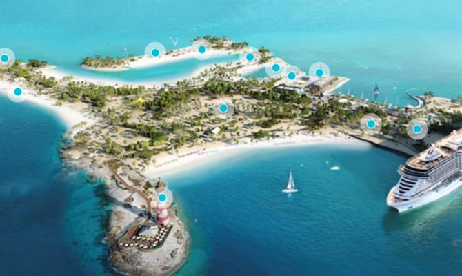 Ocean Cay, ilha da MSC, deve ser aberta aos hóspedes em novembro