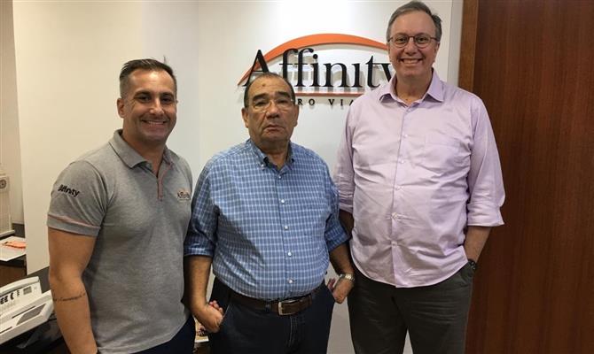 Alexandre Lança, diretor de Marketing e Eventos, Marilberto França, CEO, e José Carlos Menezes, diretor geral da Affinity