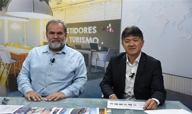 Editor-chefe e CCO da PANROTAS, Artur Luiz Andrade, e o diretor executivo da Abracorp, Gervasio Tanabe