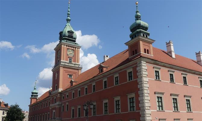 O Castelo Real da Varsóvia: reconstruído após bombardeio na segunda guerra mundial