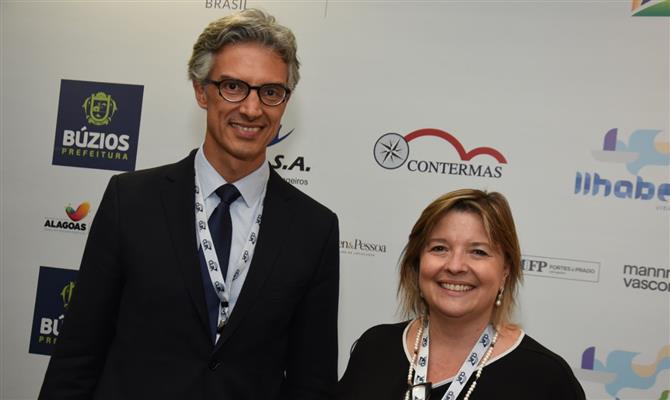 Marco Ferraz, presidente da CLia Brasil, e Estela Farina, presidente do conselho da Clia Brasil