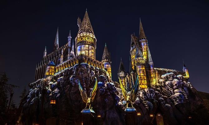 O castelo de Hogwarts no Universal Orlando