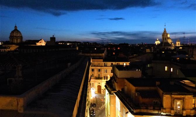 A vista do terraço do Minerve para Roma