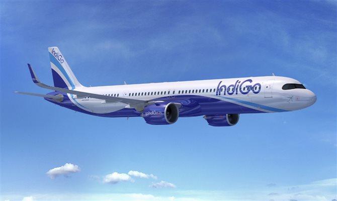 IndiGo tem um pedido existente para 480 aeronaves a serem entregues antes do final da década