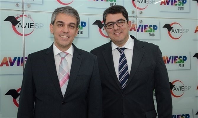 Fernando Santos e Marcos Lucas, presidentes de Abav-SP e Aviesp