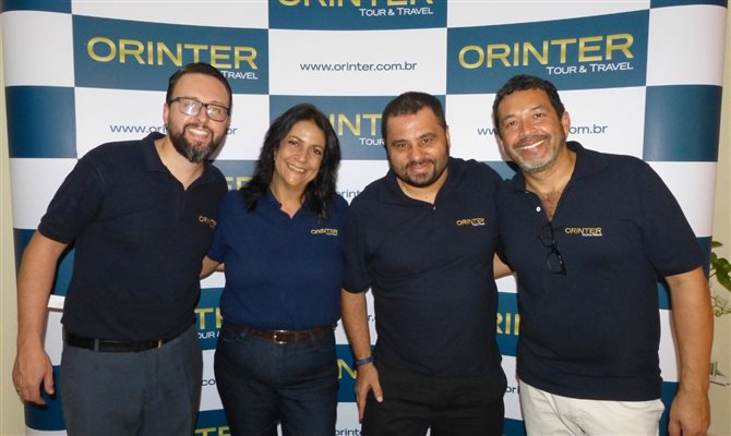 Roberto Sanches, Rose Franchini, Daniel Firmino e Jorge Souza, da Orinter