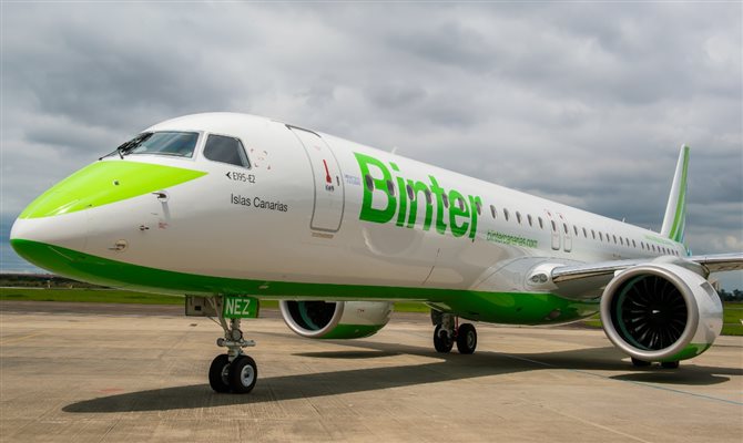 Binter é a primeira aérea europeia a receber um Embraer 195-E2
