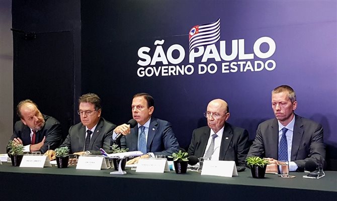 Coletiva de imprensa foi realizada no Palácio dos Bandeirantes, em São Paulo