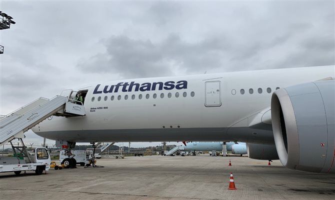 Serão três voos por semana com o novo A350-900 da Lufthansa na rota São Paulo-Munique