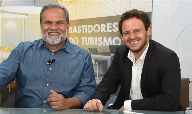 Artur Luiz Andrade, da PANROTAS, e Rodrigo Cezar, da Alagev