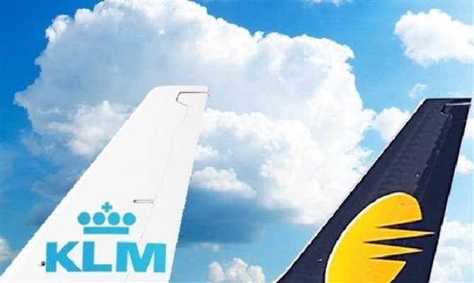 KLM investiga uma possível aquisição de parte da rede Jet Airways