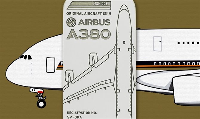 Sete mil etiquetas foram produzidas a partir da fuselagem do A380