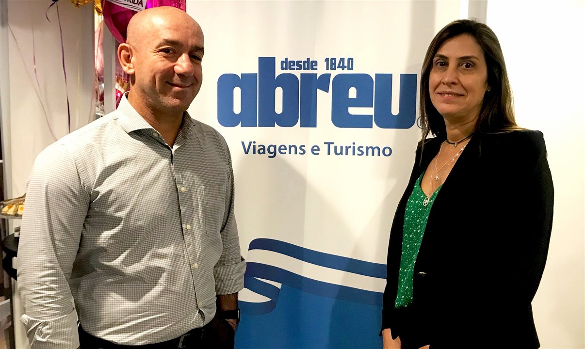 Ronnie Corrêa, diretor geral da Abreu no Brasil, e Liliane Jacob, gerente de produtos Estados Unidos e Caribe.