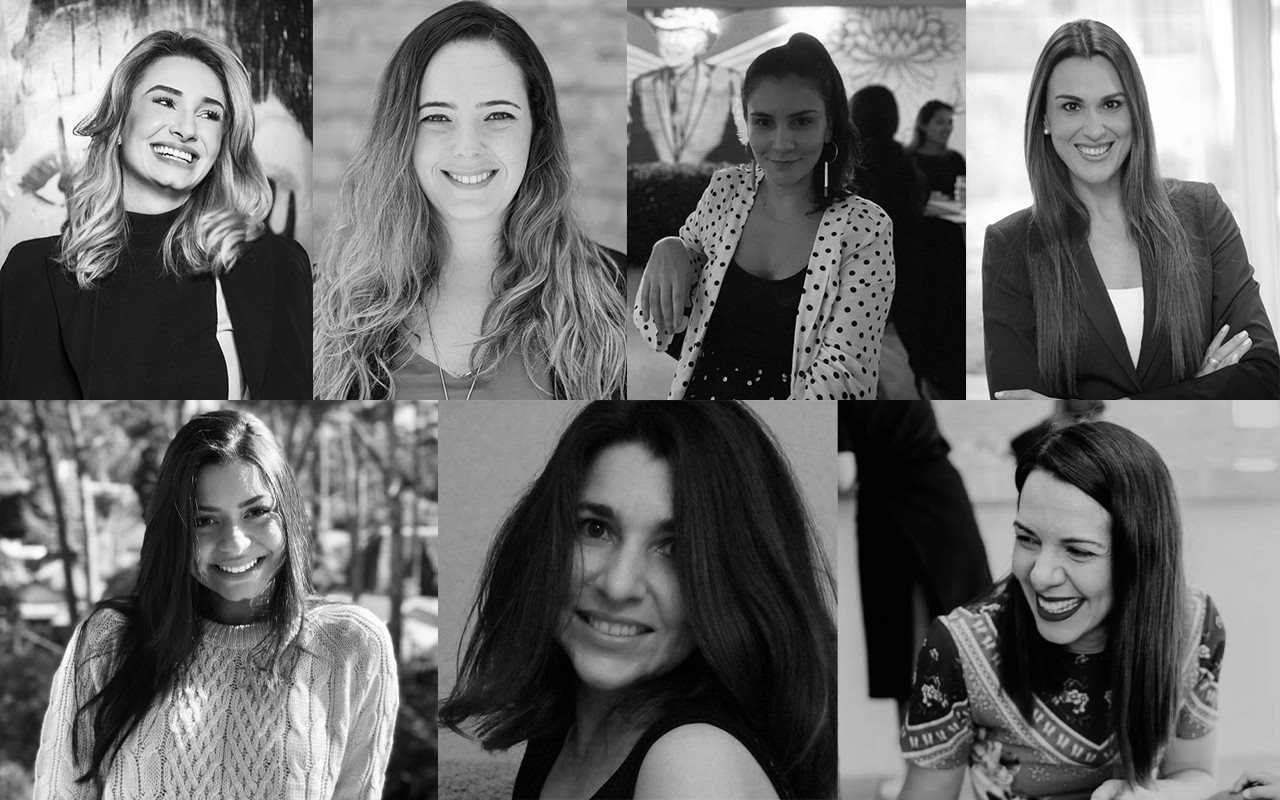 Carolina Stolf, Renata Pestana, Juliane Castiglione, Adriana Cavalcanti, Larissa Laima, Andrea Ugrin e Sonaira Polimeno, fundadoras da MUST