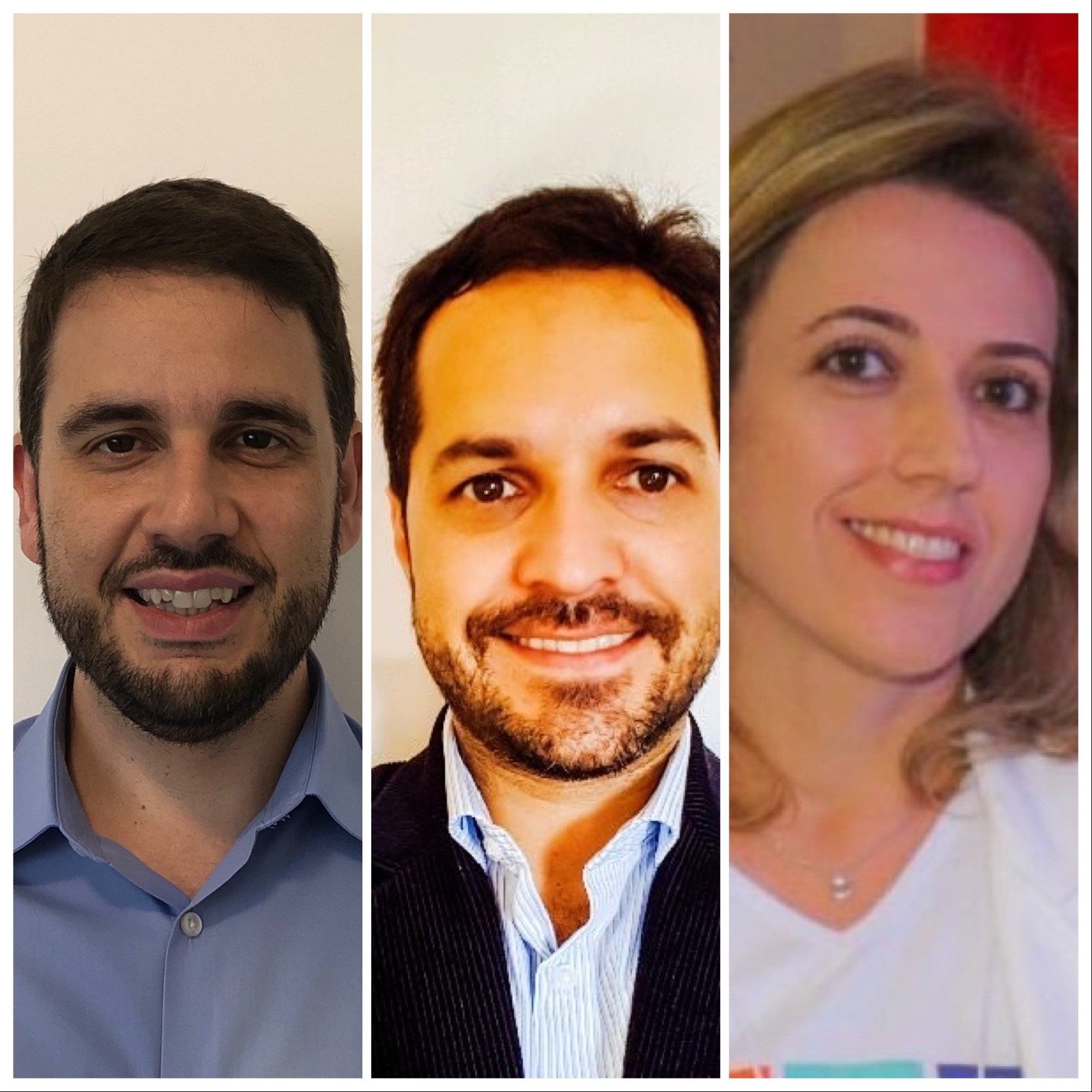 Tiago Lopes, Elvis Vieira e Renata Bufarat