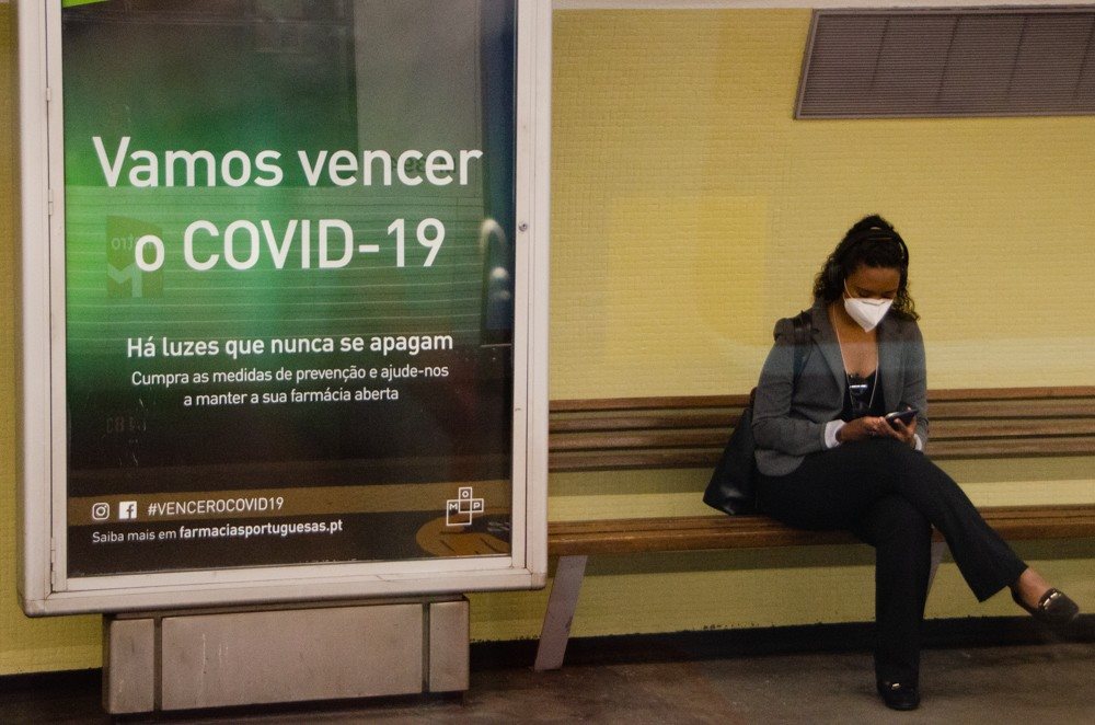 Campanha pública de combate à pandemia em Lisboa