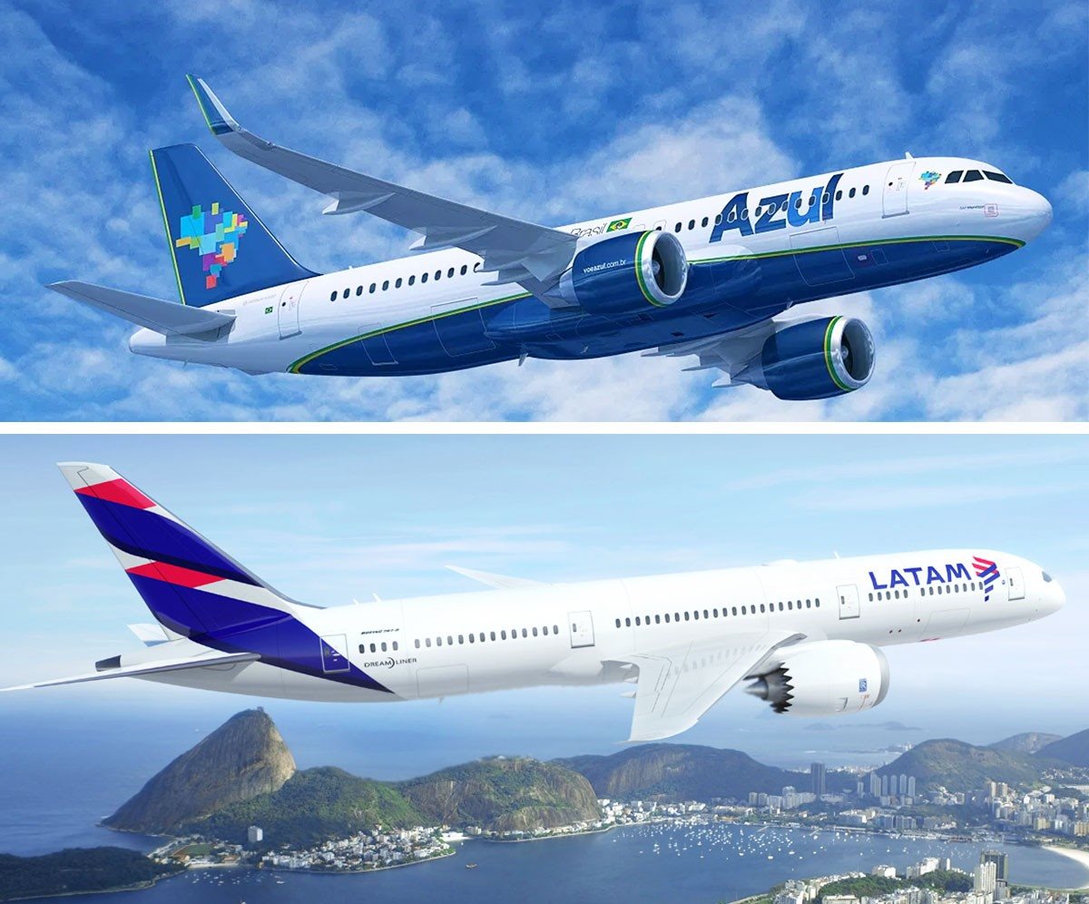 Latam (10º) e a Azul (11º) marcam presença no ranking de companhias aéreas mais pontuais do mundo