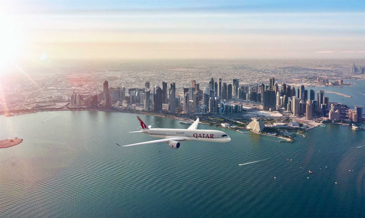 A Qatar foi a primeira companhia a voar com a aeronave A350-1000 para a América do Sul