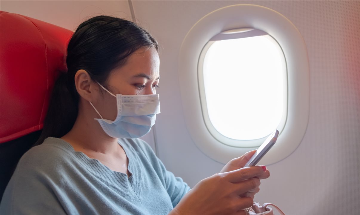 83% dos passageiros apoiam fortemente o uso de máscara a bordo