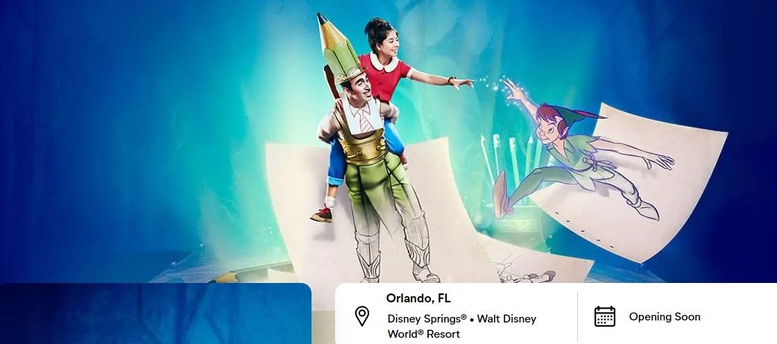 Reprodução do site do Cirque du Soleil, sobre o novo show, Drawn to Life, que deve ser um dos primeiros a reabrir, em Disney Springs (Orlando)