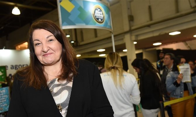 Magda Nassar em um dos corredores da Abav Expo 2019