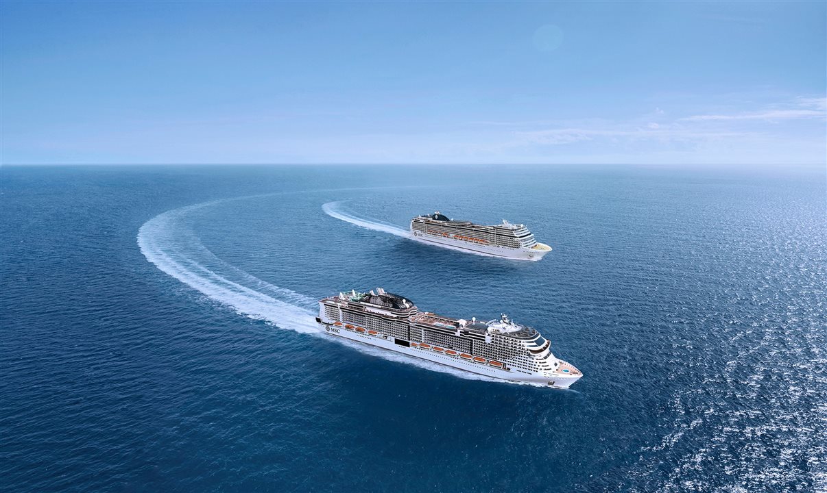 O MSC Grandiosa e o MSC Magnifica estão sendo preparados para a retomada no Mediterrâneo
