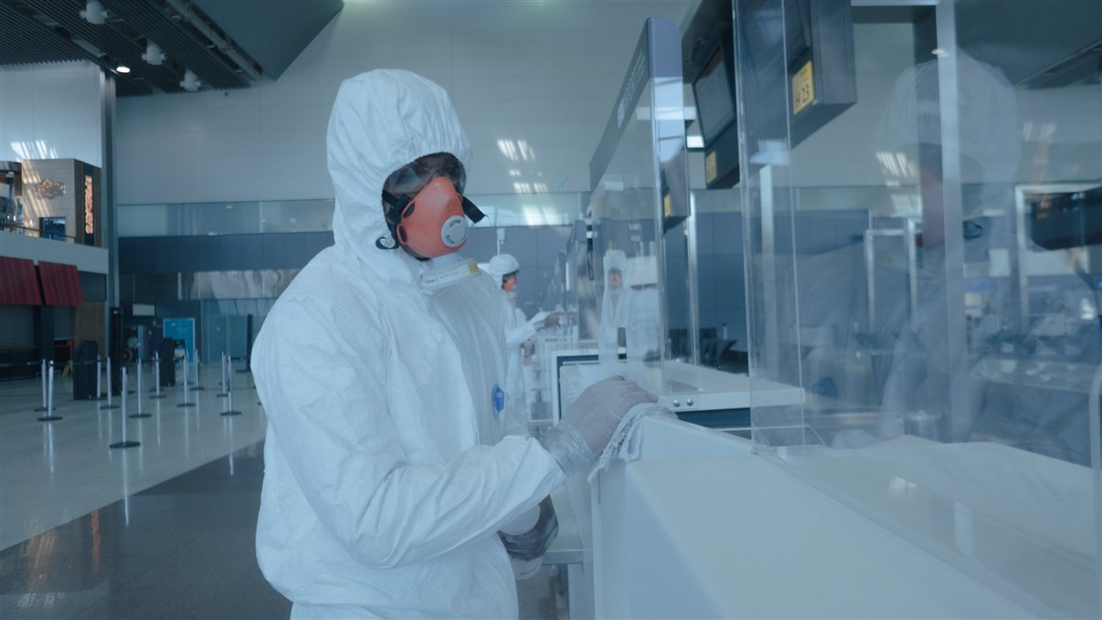 No GRU Airport, a higienização foi reforçada e um laboratório de testes de covid-19 foi implantado