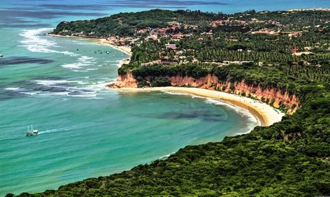 Praia da Pipa, um dos cartões postais potiguares