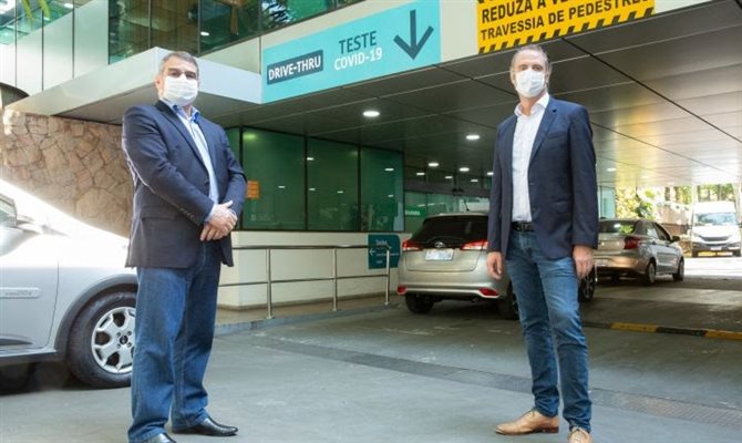 Tom Maes (Lufthansa Group) e Paulo Bastian (Hospital Oswaldo Cruz)
