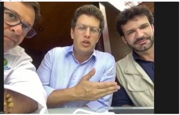 Gilson Machado (Embratur), Ricardo Salles (Meio Ambiente) e Marcelo Álvaro Antônio (Turismo) participaram desde Fernando de Noronha (PE)