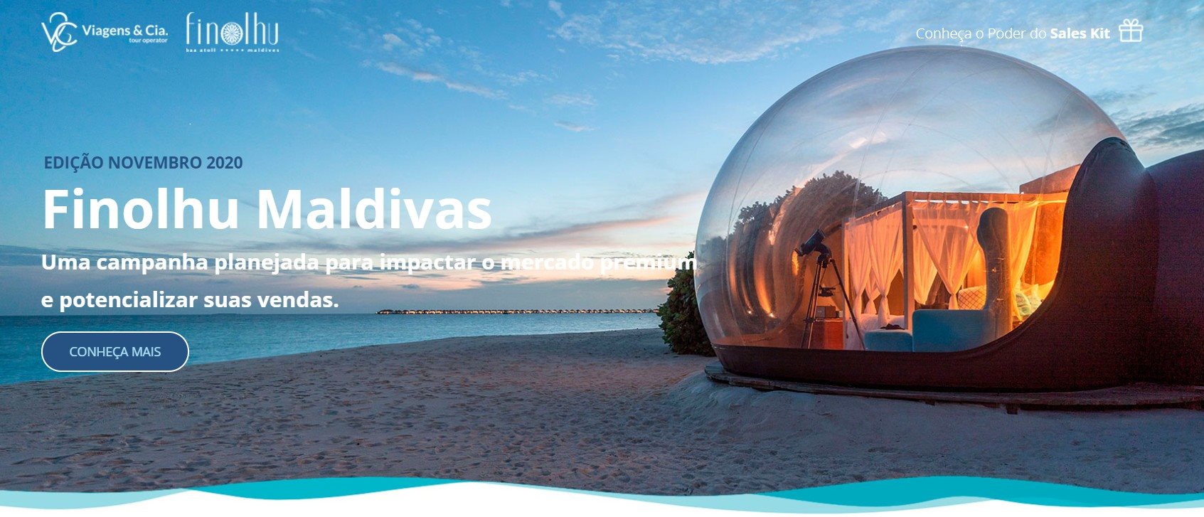 Site do Sales Kit das Maldivas
