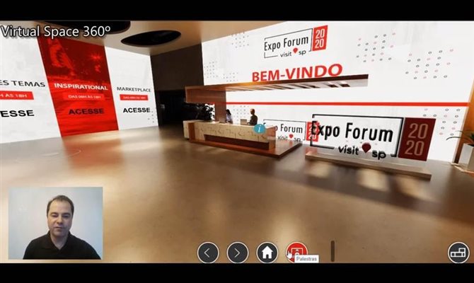 A ferramenta foi utilizada para criar a feira virtual no Expo Forum Visit SP 2020