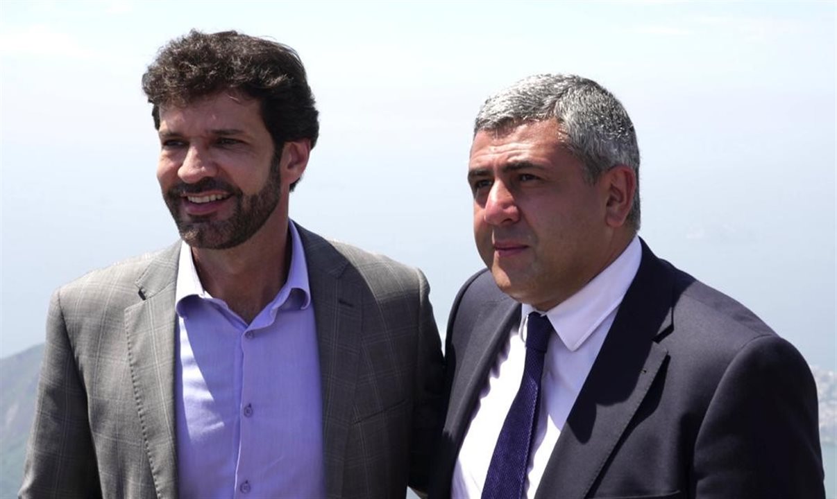 Cerimônia com o ministro do Turismo, Marcelo Álvaro Antônio, e o secretário-geral da OMT, Zurab Pololikashvili, aconteceu no Corcovado