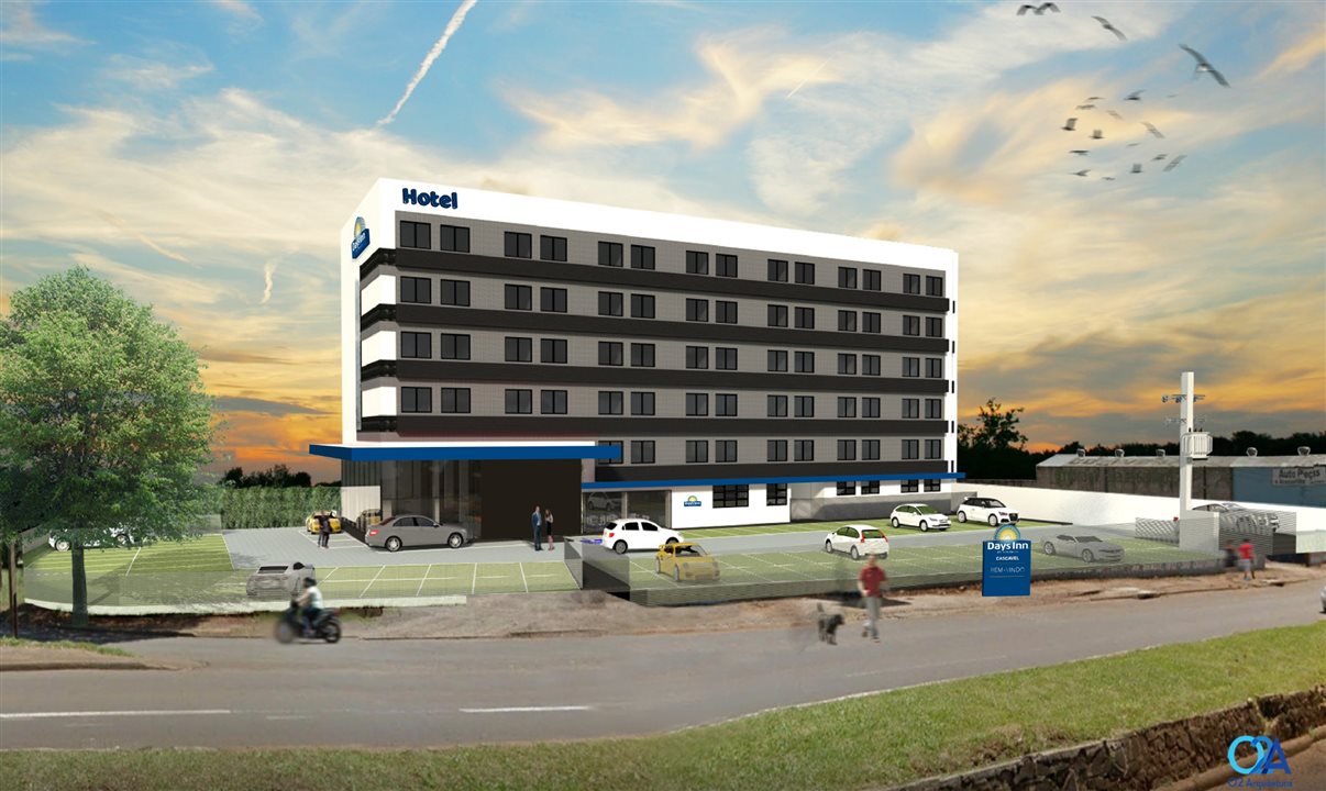 Projeção do novo hotel enviada pela Wyndham