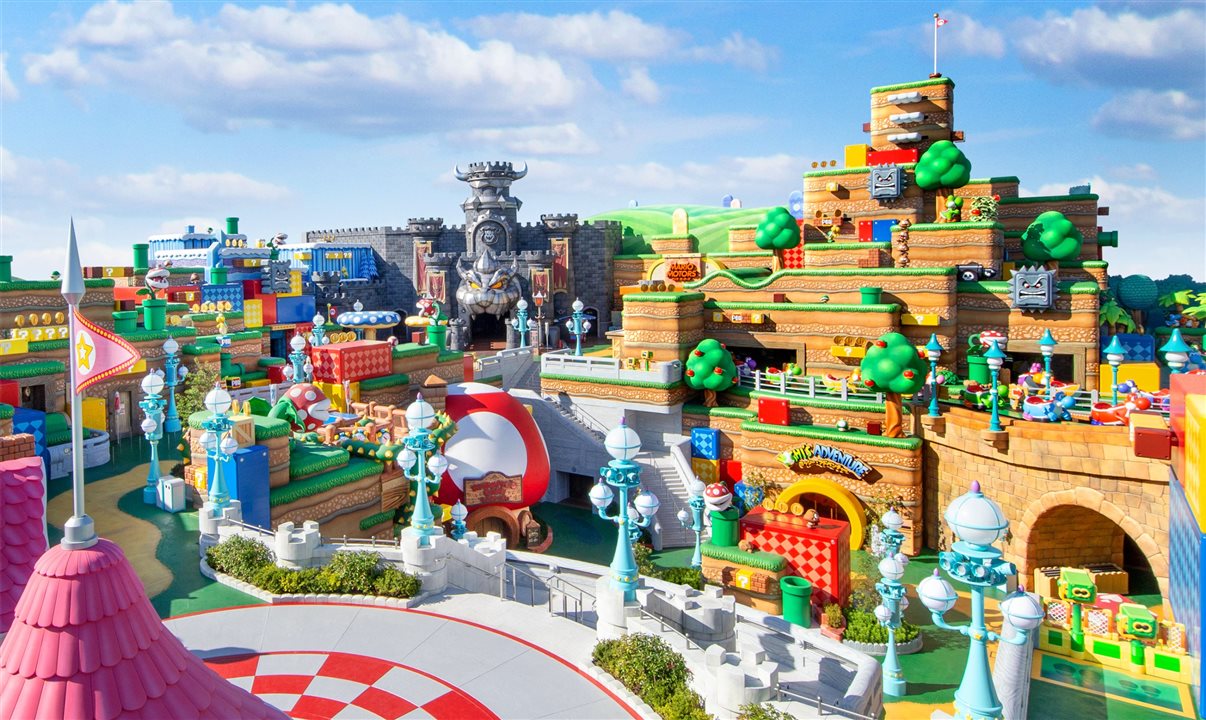 Super Nintendo World segue atraindo visitantes aos parques de Hollywood e do Japão