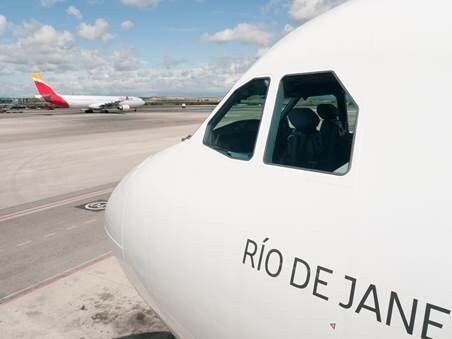 Aeronave da Iberia com homenagem ao Rio de Janeiro