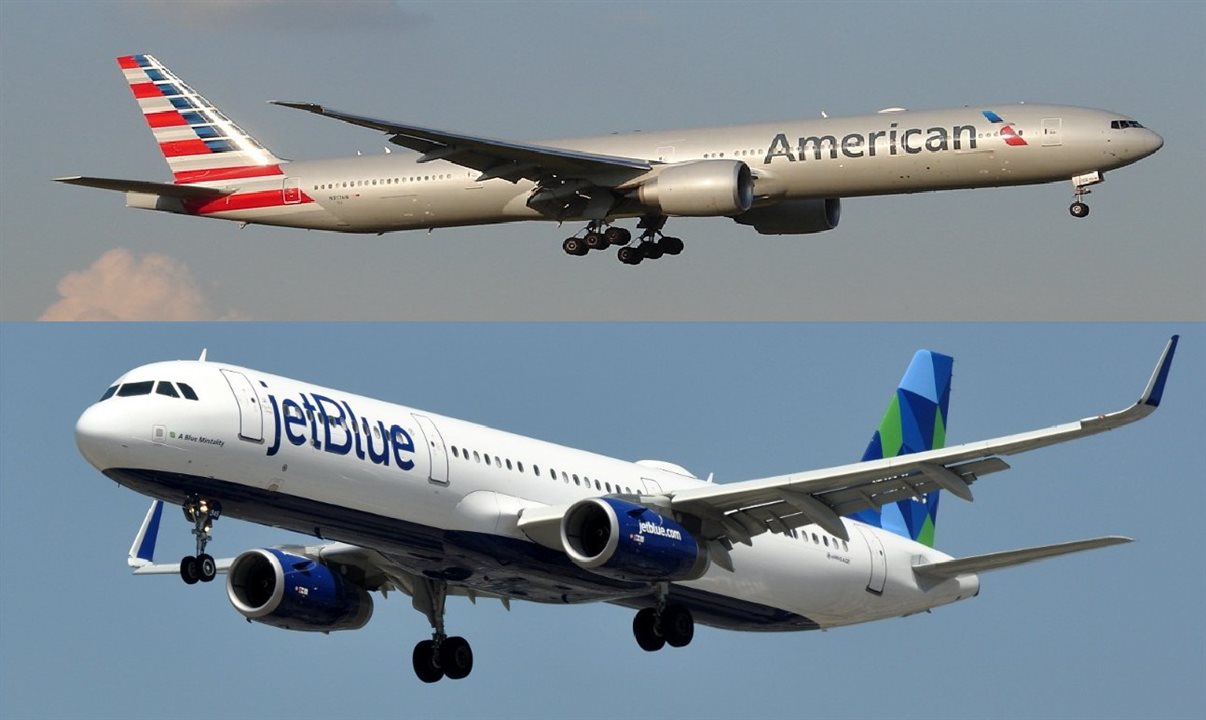 American Airlines e Jetblue avançam em aliança após revisão regulatória do Departamento de Transporte (DOT)