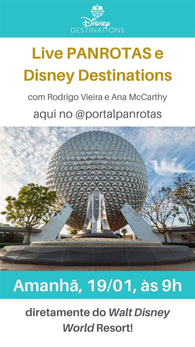 Pelo Instagram, PANROTAS fará live com a Disney Destinations para apresentar a segunda temporada