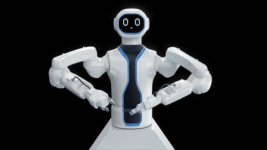     Polyglot, el robot habla portugués brasileño, inglés, italiano, español, francés, alemán, chino y japonés