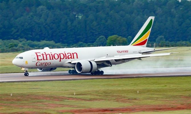 Na semana passada, a Ethiopian Cargo realizou dois voos inaugurais em Viracopos