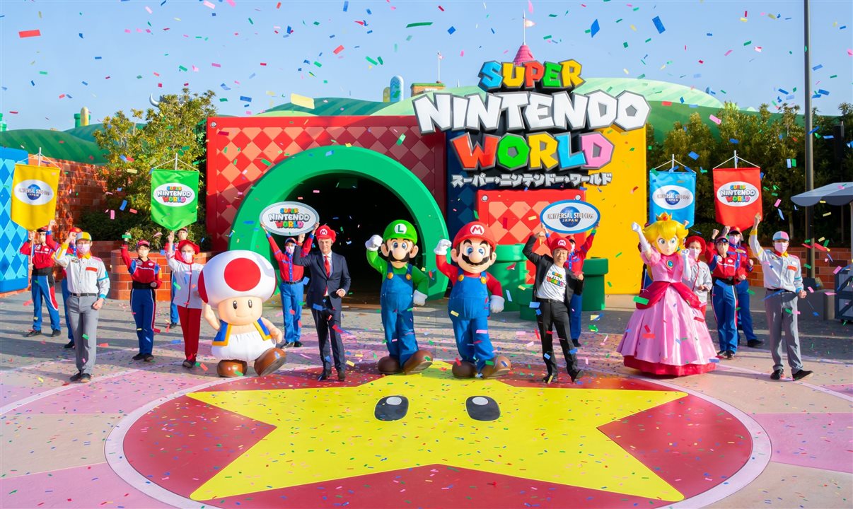 O primeiro Super Nintendo World foi aberto no Universal Studios Japan em 2021