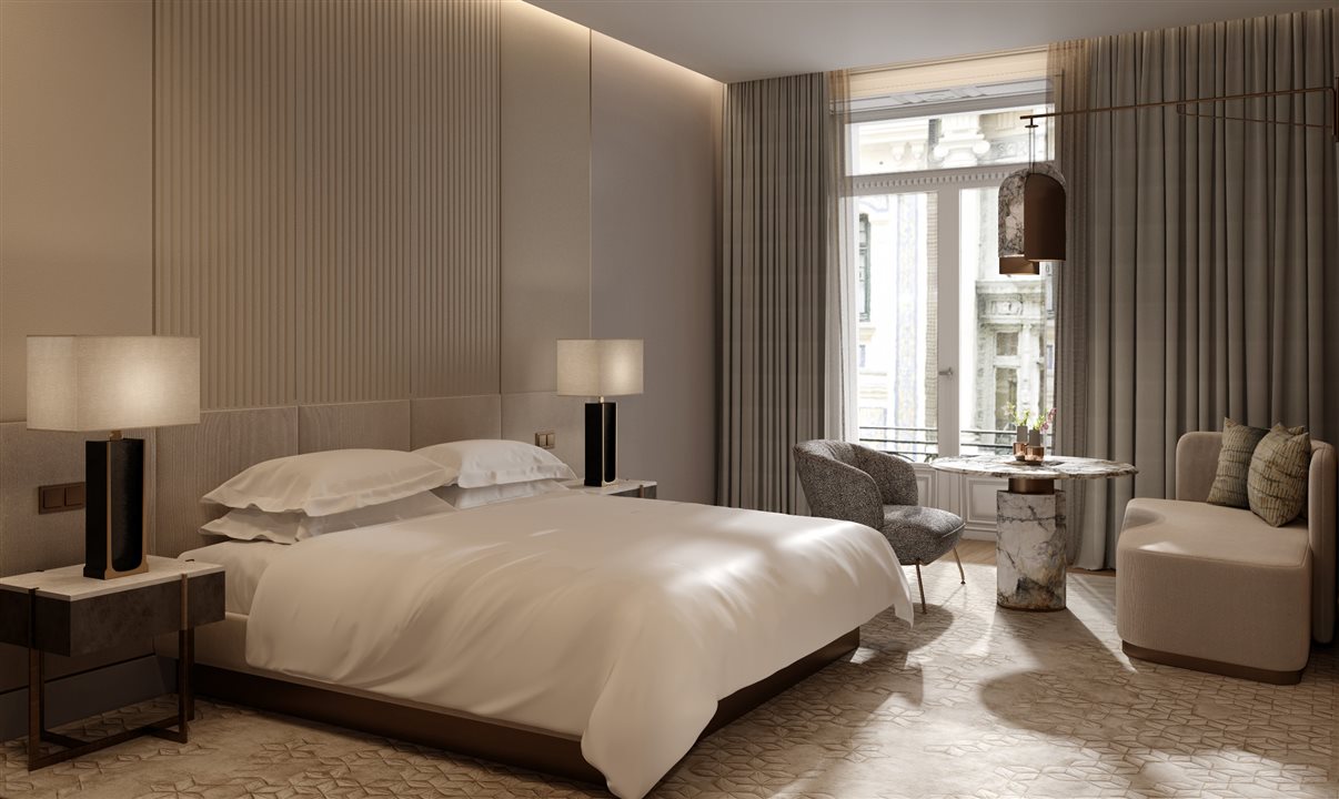 O JW Marriott Madrid contará com 139 quartos com terraços ao ar livre