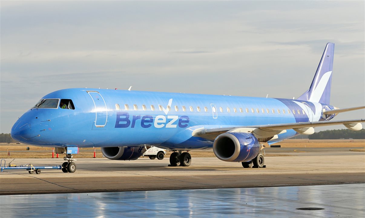 Breeze Airways, nova aérea de David Neeleman, é lançada com 13 jatos Embraer