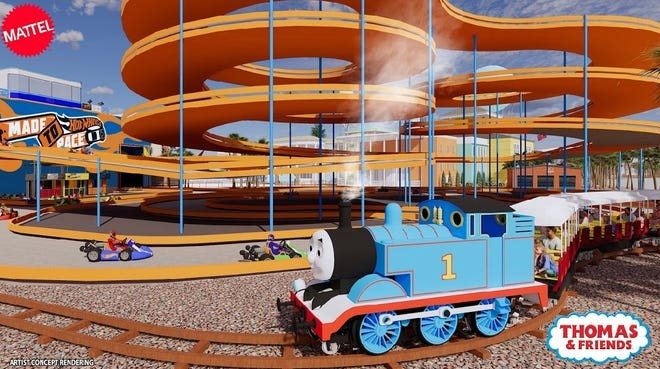 O parque em Glendale, no Arizona, terá montanha-russa do Hot Wheels e área temática de Thomas e Seus Amigos