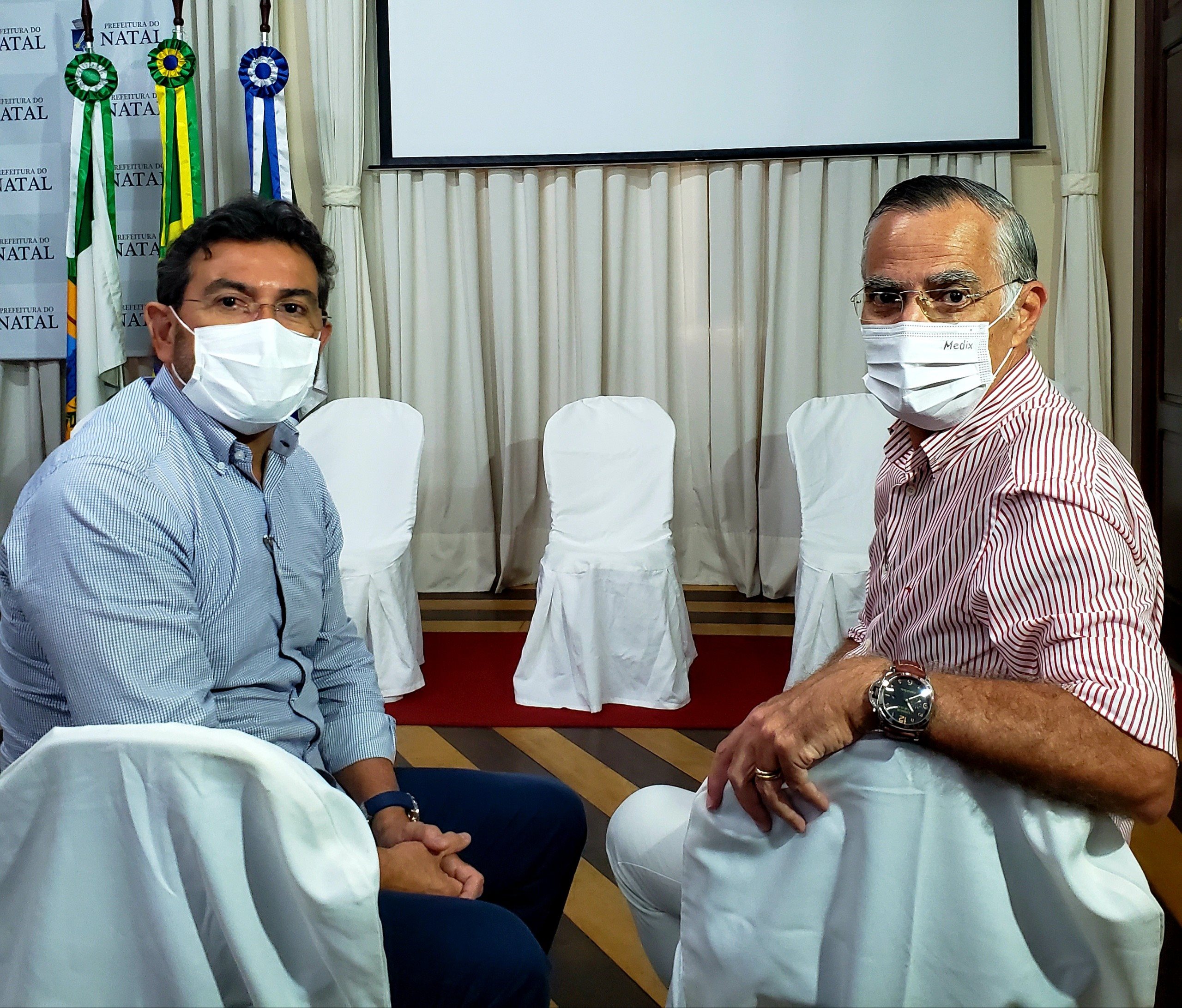 Alexandre Pereira e o secretário de Turismo de Natal, Fernando Fernandes