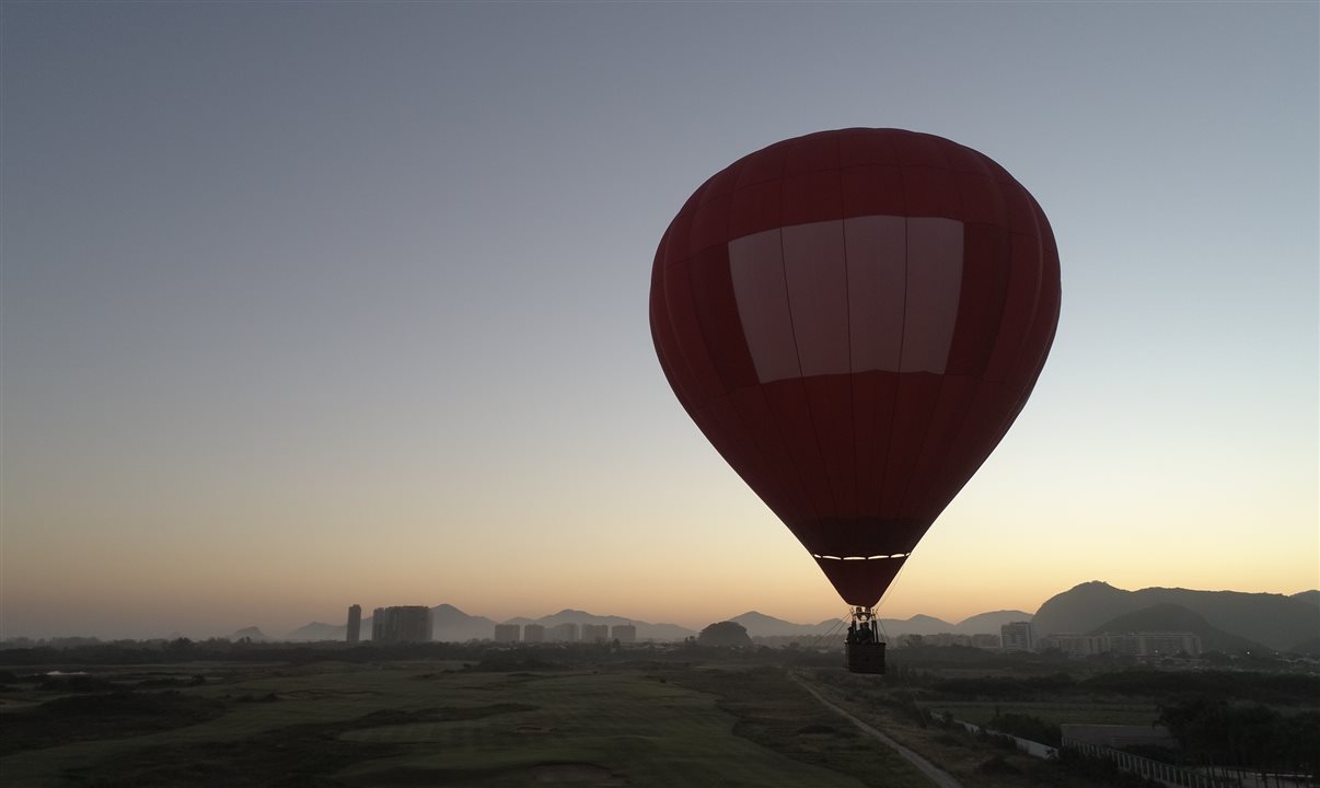 O passeio de balão que vai voar sobre o Campo Olímpico de Golfe, na Barra da Tijuca