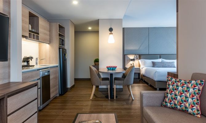 O Residence Inn by Marriott Bogotá é focado em estadas mais longas