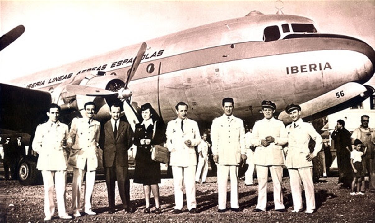 O primeiro pouso da companhia na região ocorreu em Buenos Aires, na Argentina, vindo de Barajas, em Madri, no dia 22 de setembro de 1946